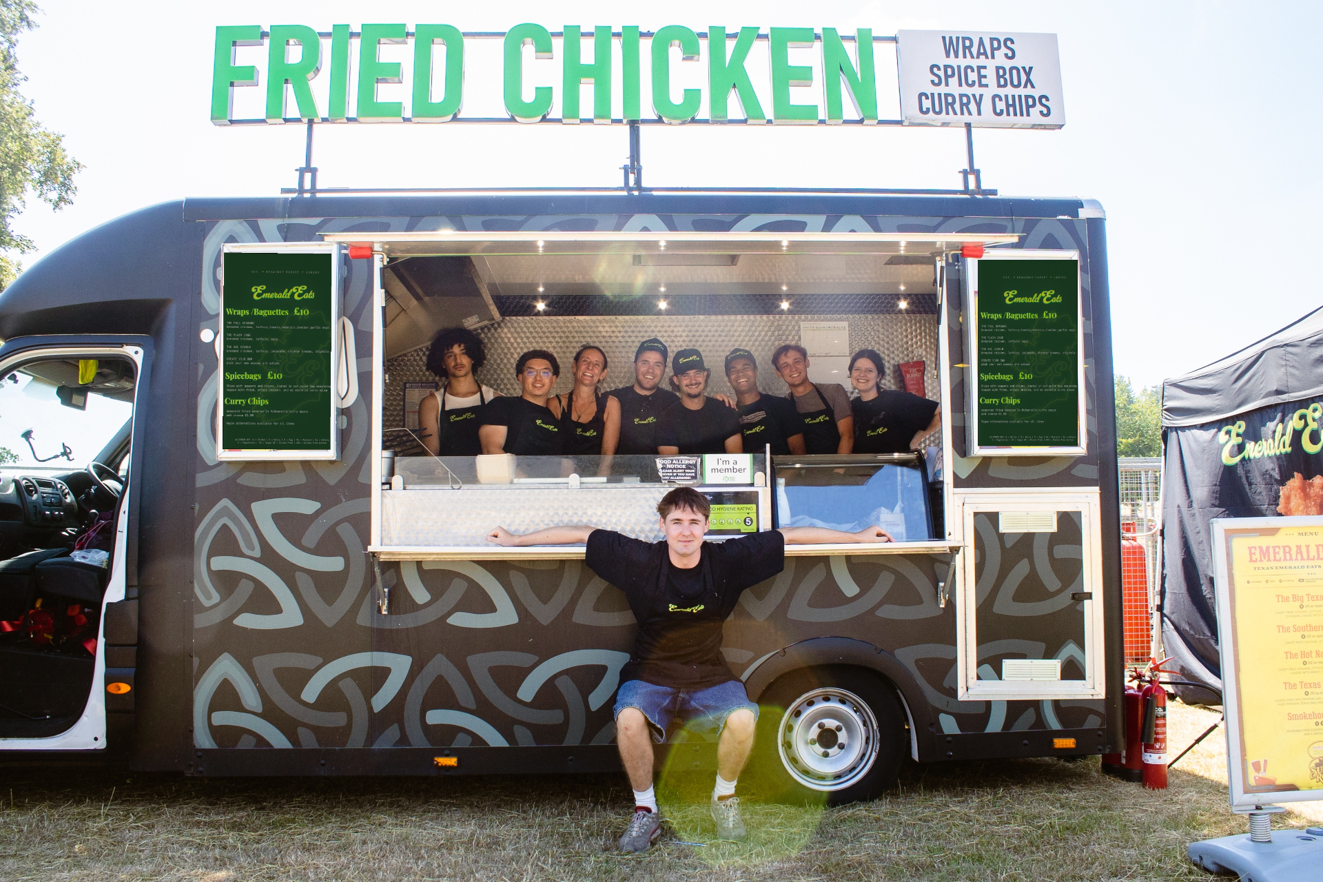 Emerald Eats food truck with the team